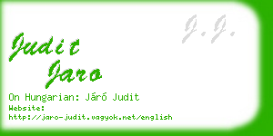 judit jaro business card
